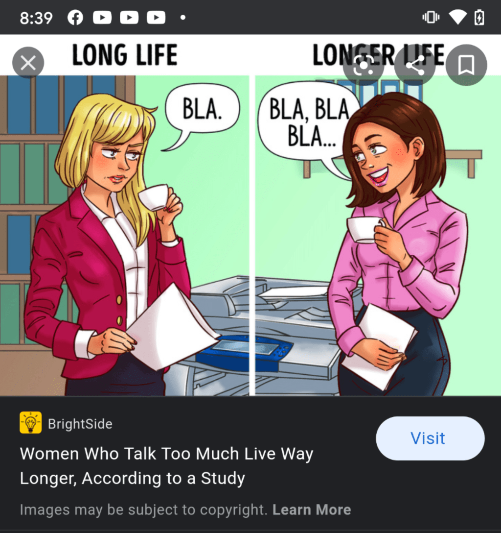 Men Pay Women Who Are willing to Have Sex and Don’t Demand Conversation. The YouTube link shows why the joke is on men like this.