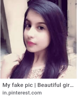 Fake Pix for sex sites–why?