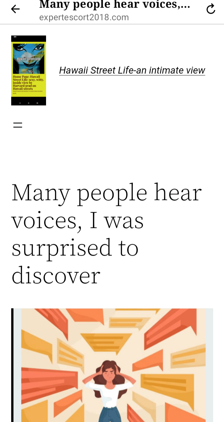 Many people hear voices, I was surprised to&nbsp;discover